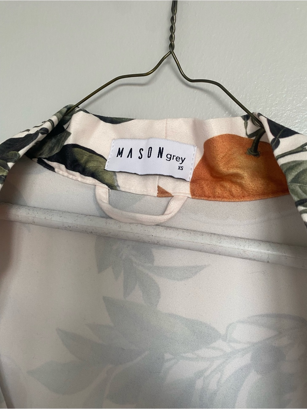 Mason Gray Orange Pattern Robe - Picture 3 of 5